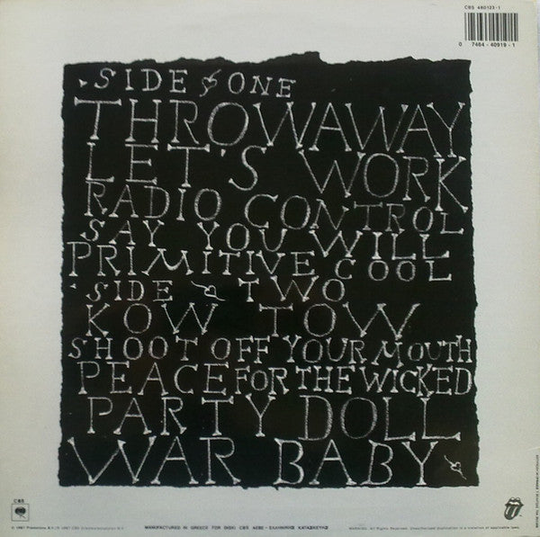 Mick Jagger : Primitive Cool (LP, Album)