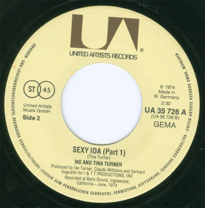 Ike & Tina Turner : Sexy Ida (7", Single)