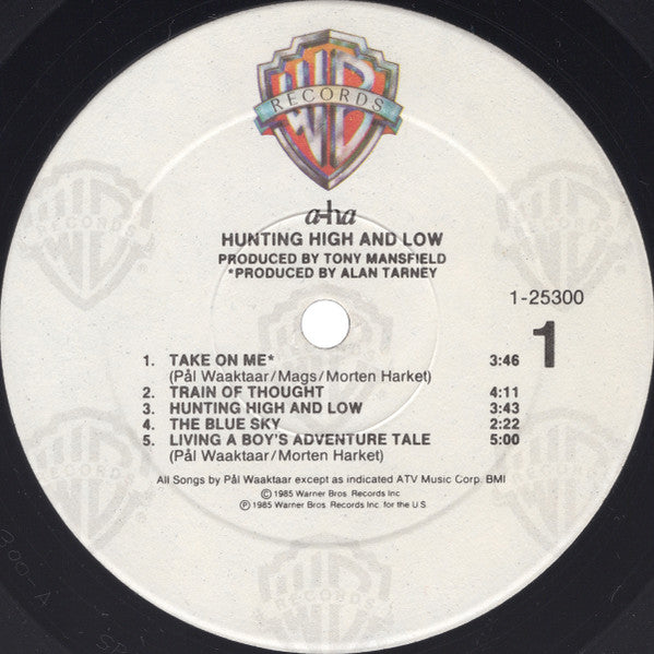 a-ha : Hunting High And Low (LP, Album, SRC)
