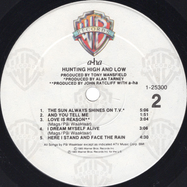a-ha : Hunting High And Low (LP, Album, SRC)