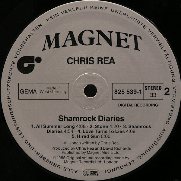 Chris Rea : Shamrock Diaries (LP, Album, Sil)