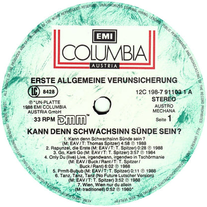 Erste Allgemeine Verunsicherung* : Kann Denn Schwachsinn Sünde Sein...? (2xLP, Comp)