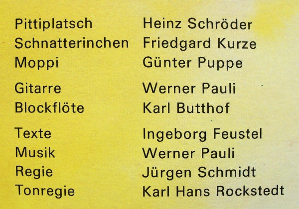 Pittiplatsch, Schnatterinchen, Moppi (2) : Der Koboldsturm Und Andere Geschichten Mit Pittiplatsch, Schnatterinchen Und Moppi (LP)