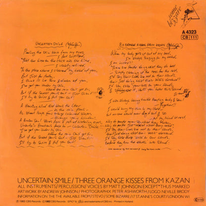 The The : Uncertain Smile (7", Single)