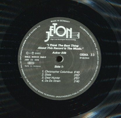 Acker Bilk : "I Think The Best Thing About This Record Is The Music." (LP, Album, Ltd, RM, 180)