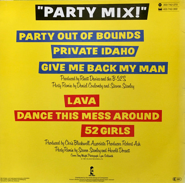 The B-52's : Party Mix! (LP, MiniAlbum, Mixed)