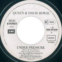 Queen & David Bowie : Under Pressure (7", Single, Whi)
