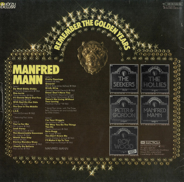Manfred Mann : Remember The Golden Years - Manfred Mann (2xLP, Comp)