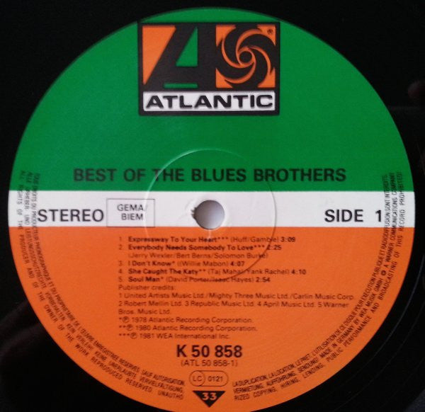 The Blues Brothers : Best Of The Blues Brothers (LP, Comp, RE)