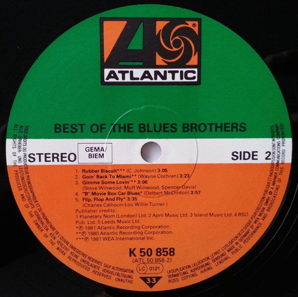The Blues Brothers : Best Of The Blues Brothers (LP, Comp, RE)