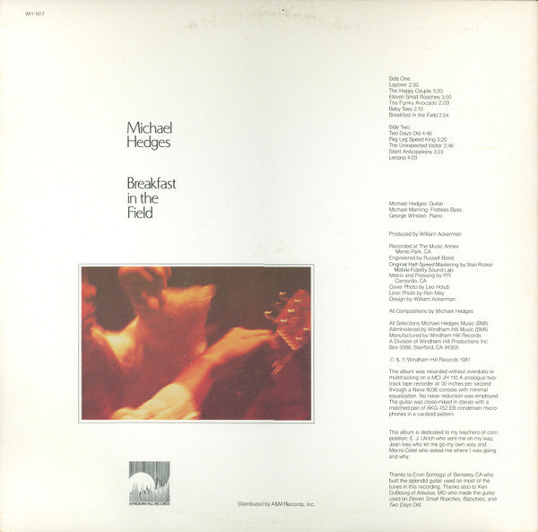 Michael Hedges : Breakfast In The Field (LP, Album, RE, RP)