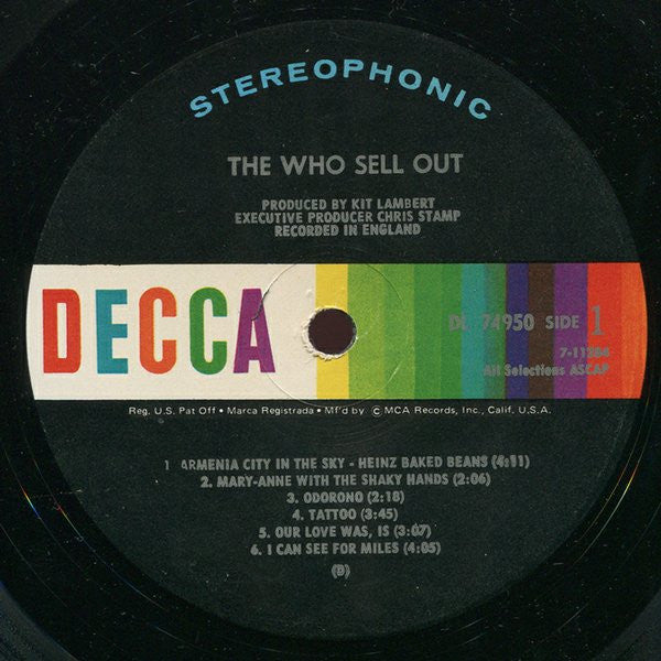 The Who : The Who Sell Out (LP, Album, RE)