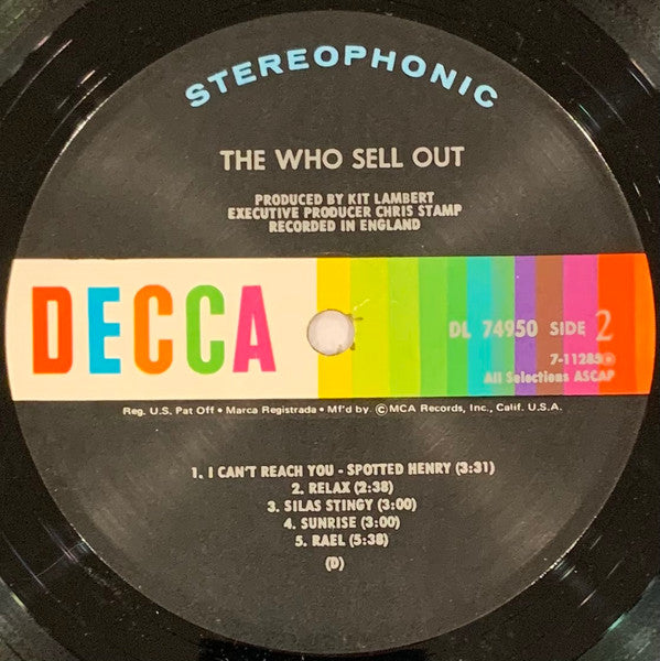 The Who : The Who Sell Out (LP, Album, RE)