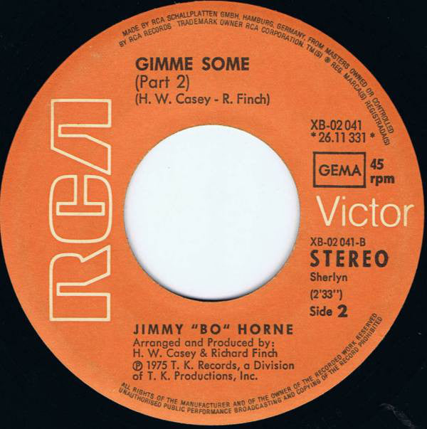 Jimmy „Bo“ Horne* : Gimme Some (Part 1 + Part 2) (7", Single)