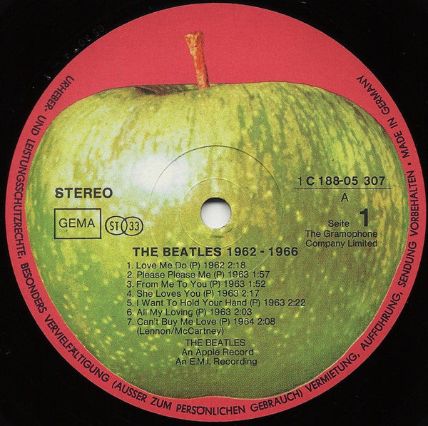 The Beatles : 1962-1966 (2xLP, Album, Comp)