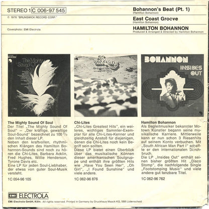 Hamilton Bohannon : Bohannon's Beat (7", Single)