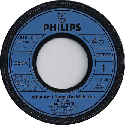 Barry White : What Am I Gonna Do With You (7", Single)