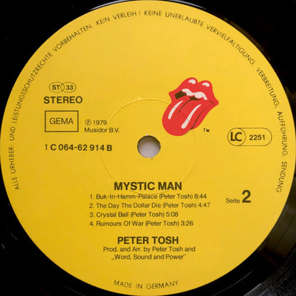 Peter Tosh : Mystic Man (LP, Album)