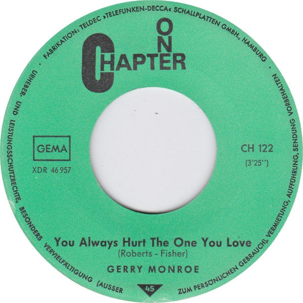 Gerry Monroe : Sally (7", Single)