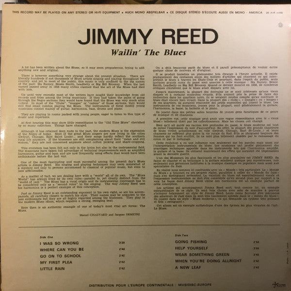 Jimmy Reed : Wailin' The Blues (LP, Comp)