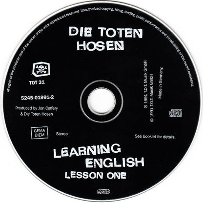 Die Toten Hosen : Learning English, Lesson One (CD, Album, RE)
