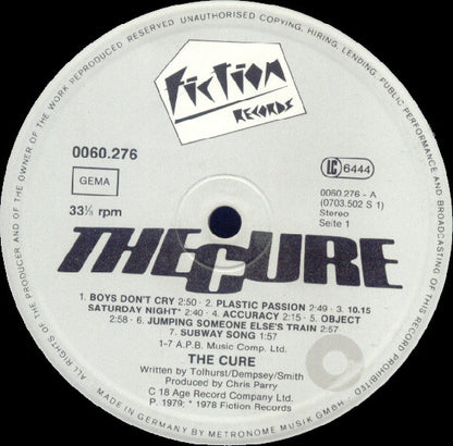 The Cure : Boys Don't Cry (LP, Album)