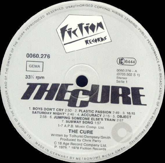 The Cure : Boys Don't Cry (LP, Album)