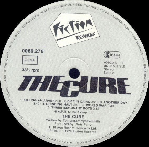 The Cure : Boys Don't Cry (LP, Album)