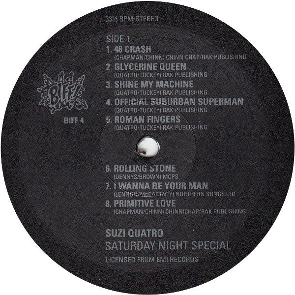 Suzi Quatro : Saturday Night Special (LP, Album, RE)