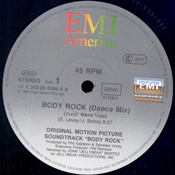 Maria Vidal : Body Rock (Special Long Version) (12", Single)