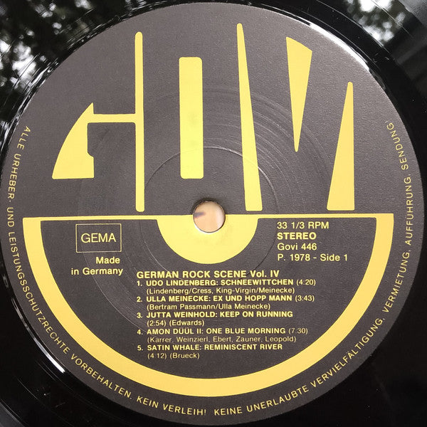 Various : German Rock Scene Vol. IV (LP, Comp)