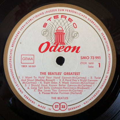 The Beatles : The Beatles' Greatest (LP, Comp, RE)