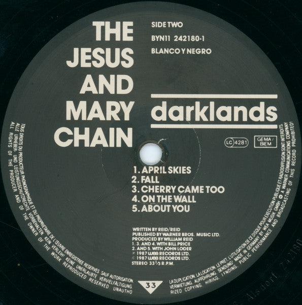 The Jesus And Mary Chain : Darklands (LP, Album)