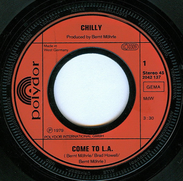 Chilly : Come To L.A. (7", Single)