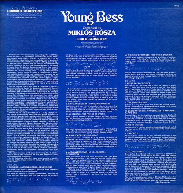 Miklós Rózsa : Young Bess (Original Motion Picture Score) (LP)
