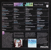 Erich Kästner, Peter Pasetti : Lyrik & Jazz (LP)