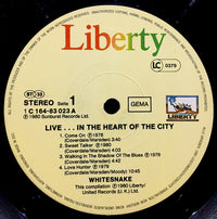 Whitesnake : Live... In The Heart Of The City (2xLP, Album)
