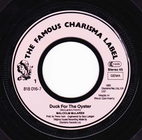 Malcolm McLaren : Duck For The Oyster (7", Single)