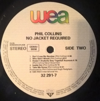 Phil Collins : No Jacket Required (LP, Album, Club)
