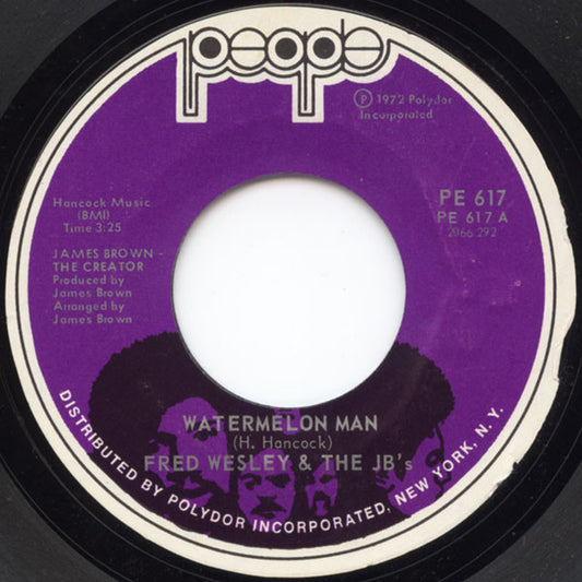 Fred Wesley & The JB's : Watermelon Man / Alone Again Naturally (7")