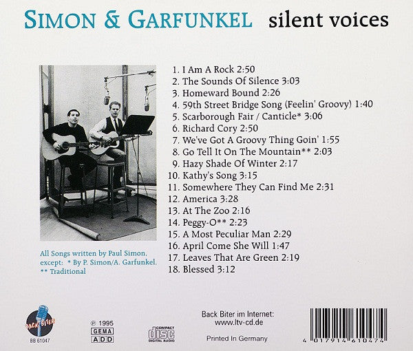 Simon & Garfunkel : Silent Voices (CD, Comp)