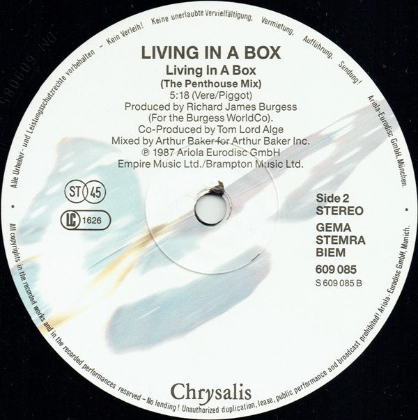 Living In A Box : Living In A Box (12", Maxi, Lav)