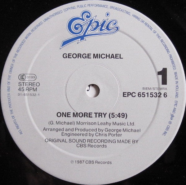George Michael : One More Try (12", Single)