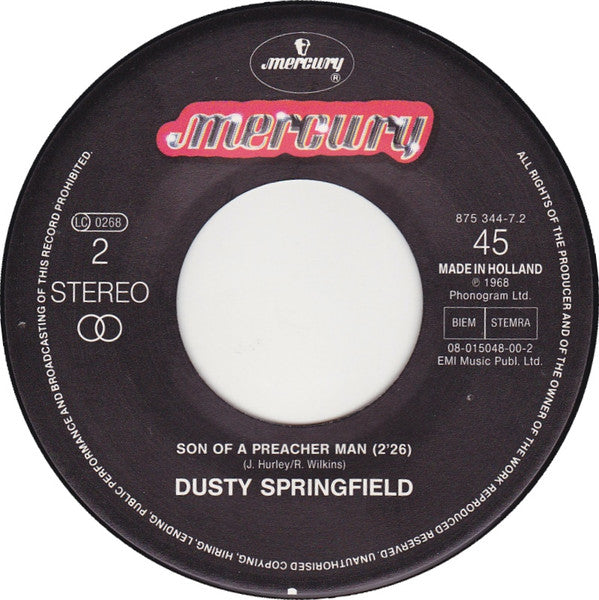 Dusty Springfield : Goin' Back / Son Of A Preacher Man (7", Single)