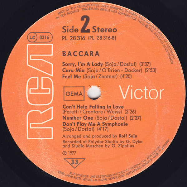 Baccara : Baccara (LP, Album)