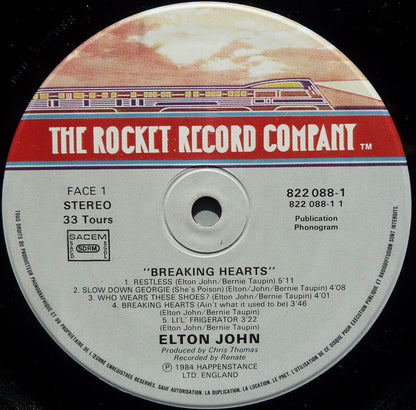 Elton John : Breaking Hearts (LP, Album)