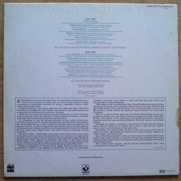Deep Purple : The Deep Purple Singles A's & B's (LP, Comp)