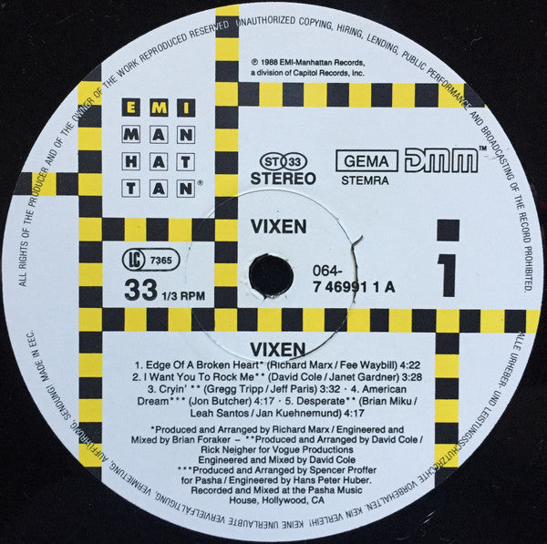 Vixen (2) : Vixen (LP, Album)