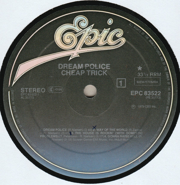 Cheap Trick : Dream Police (LP, Album, Gat)