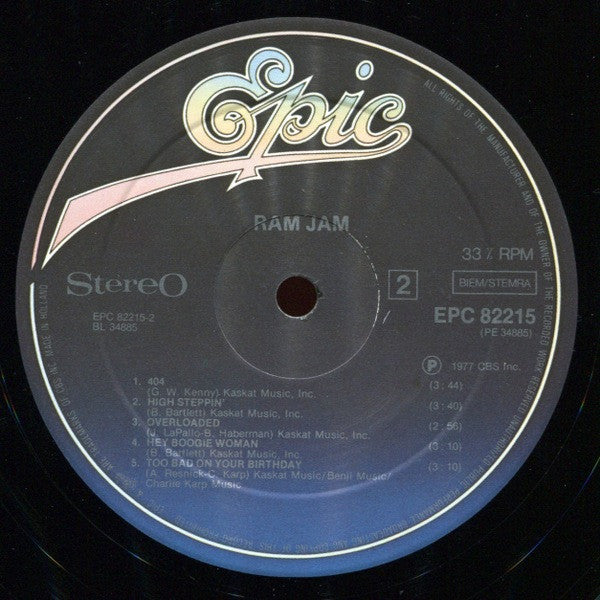 Ram Jam : Ram Jam (LP, Album, RE)
